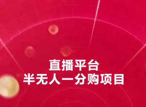 直播平台半无人一分购项目实战解析,打造不露脸的最新电商玩法~